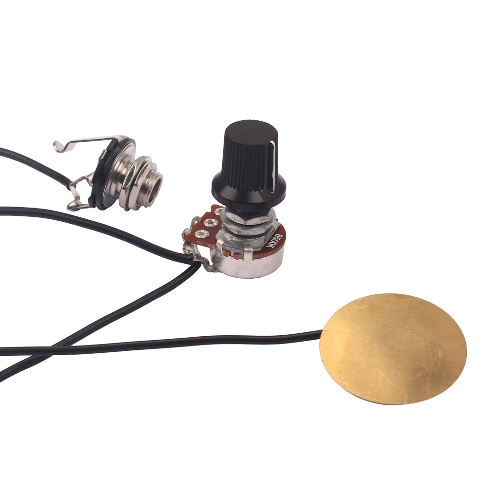 Guitar Piezo Discs Leads with Volume Control Knob for Cigar Box Mandolin Violin Stringed Musical Instruments Parts | Спорт и