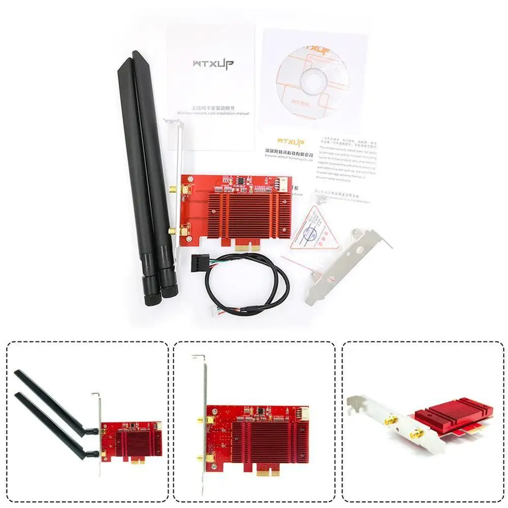 Двухдиапазонный 2974 Мбит/с Wifi 6 Intel AX200 PCIe беспроводной адаптер 2 4G/5Ghz 802.11ac/ax Bluetooth 5 0