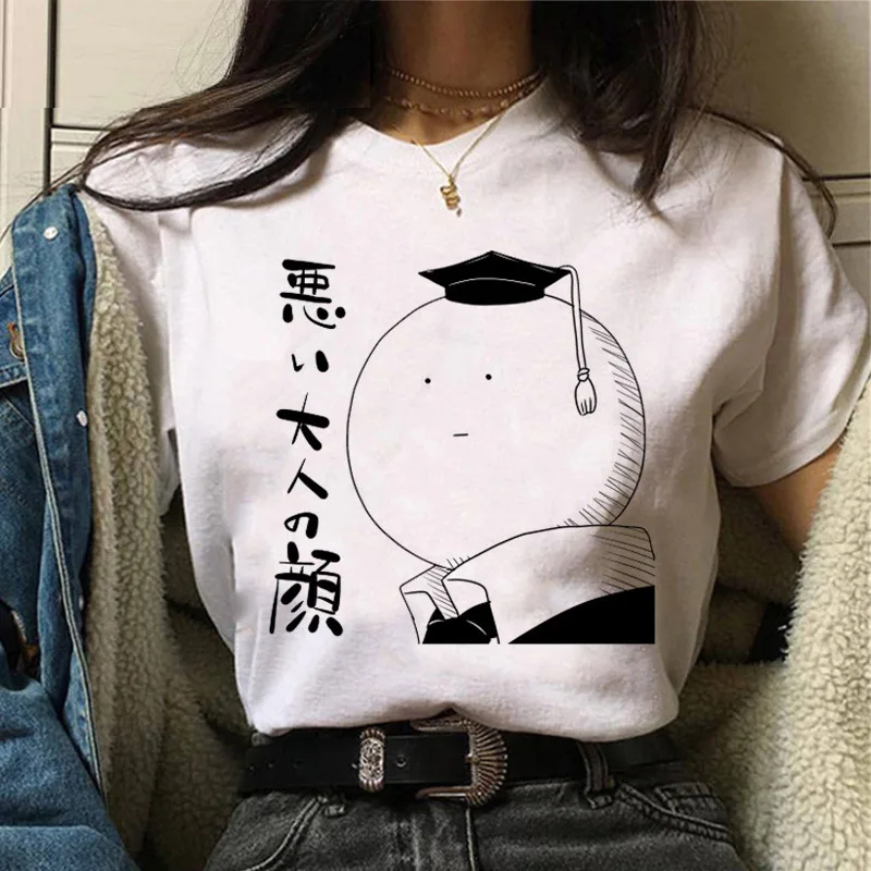 

2021 Hot Fashion Casual Short Sleeve Tops Tee Japanese Anime Assassination Classroom T-Shirt Women Funny Cartoon Harajuku Tshirt