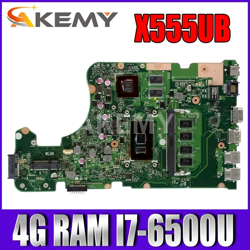 

X555UB 4G/I7-6500U GT940M For Asus X555UQ X555UF X555UJ X555UB mainboard Motherboard 90NB0AQ0-R02300