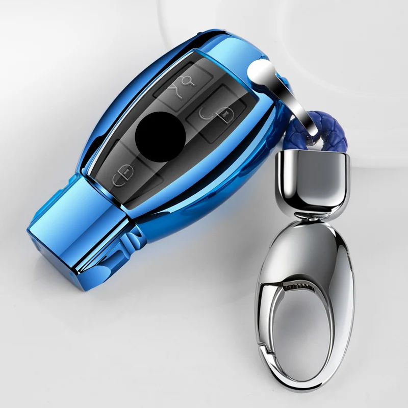 Новый мягкий ТПУ чехол для автомобильного ключа с полным покрытием защитный Mercedes