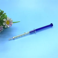 glass syringes blue core glass sampler 1 ml lab glassware glass injector length 102 mm outside diameter 8 mm 10 pcspk