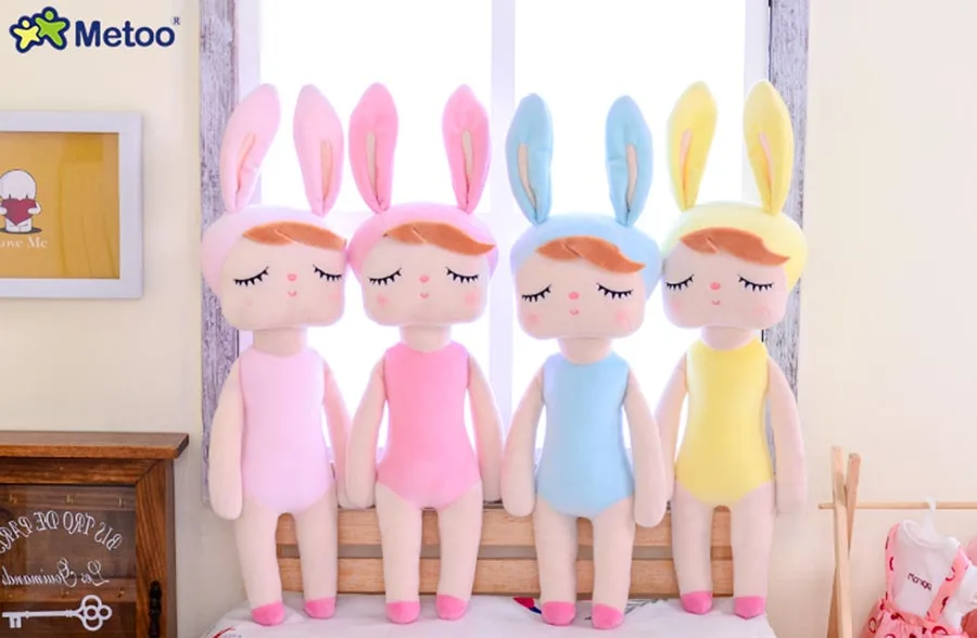43 см милые мягкие наряды Metoo Angela Куклы Kawaii Кролик игрушка чучело Плюшевые игрушки для детей Рождественский подарок на день рождения