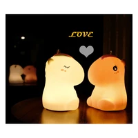 night light led cartoon lovely horse silicone night light cute shape colorful warm light usb charging pat ambient desk lamp
