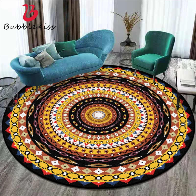 Нежные коврики и ковровые покрытия для дома гостиной круглые с узором в виде