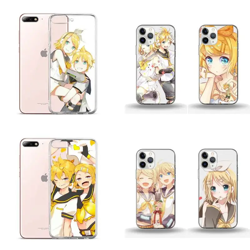 

KAGAMINE RIN VOCALOID Phone Case Transparent for iPhone Samsung A S 11 12 6 7 8 9 10 20 Pro X XS Max XR Plus lite mobile bags