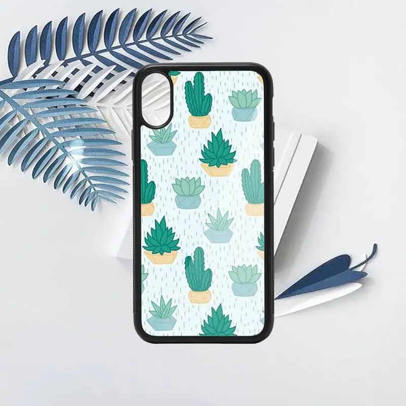 

Cactus green plant daisy Phone Case PC for iPhone 11 12 pro XS MAX 8 7 6 6S Plus X 5S SE 2020 XR