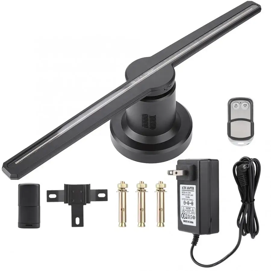

WiFi 3D Hologram Projector Light Advertising Display LED Fan Holographic Imaging Lamp 3D Remote Hologram Player With 16GB TF