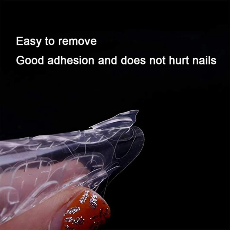 

20 Sheet False Nails Sticker Transparent Double-Side Adhesive Tapes Stickers Press on Fake Nail Tips Extension Tools