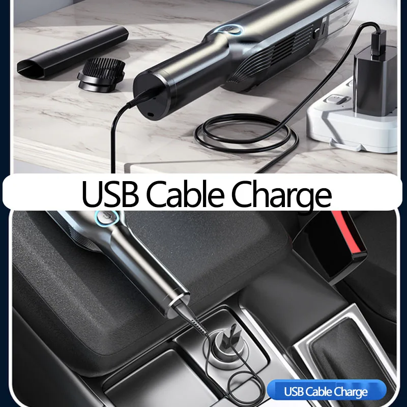 Беспроводной автомобильный пылесос 19000 Па |