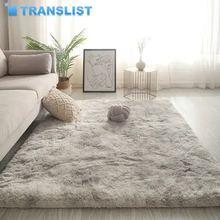 

Long Hair Living Room Carpet Sofa Coffee Table Rug Bedroom Room Bay Window Bedside Carpet Luxury Furry Baby Nursery Decor Rug