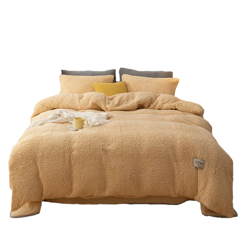 

Зимний студенческий пододеяльник из овечьей шерсти кораллового флиса, односпальный утепленный двухсторонний пушистый пододеяльник 220x240