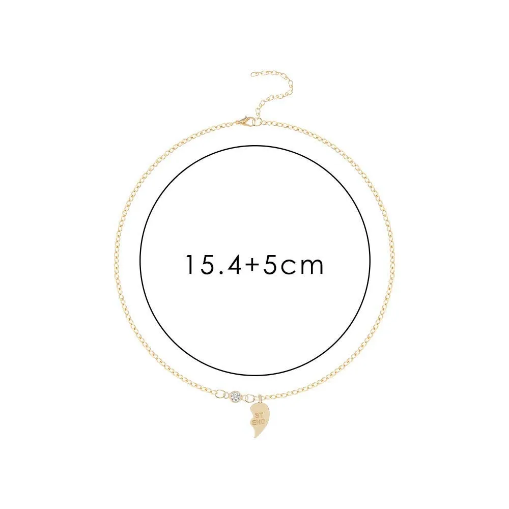 Подвеска 2 шт./компл. лучшая фотография для женщин и девушек браслет пазл с