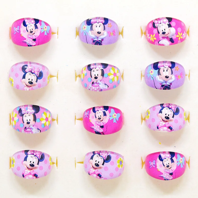 5 шт./лот детское кольцо из мультфильма Принцесса Диснея аксессуары Минни Маус