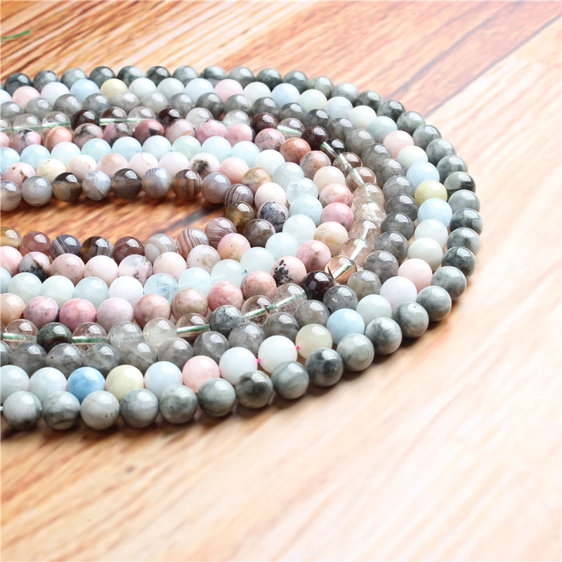 Круглые бусины из натурального камня матовая лава тигровый глаз Морган камень