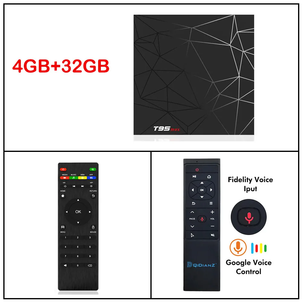 T95MAX-4-32-MT12 T95Max умные телевизоры коробка Android 9,0 поддержка ТВ-коробок 6 к 4GB32GB Wi Fi 2,4 г H6 4 ядра Cortex-A53 Декодер каналов кабельного телевидения T95 max Media Player - Цвет: T95MAX-4-32-MT12