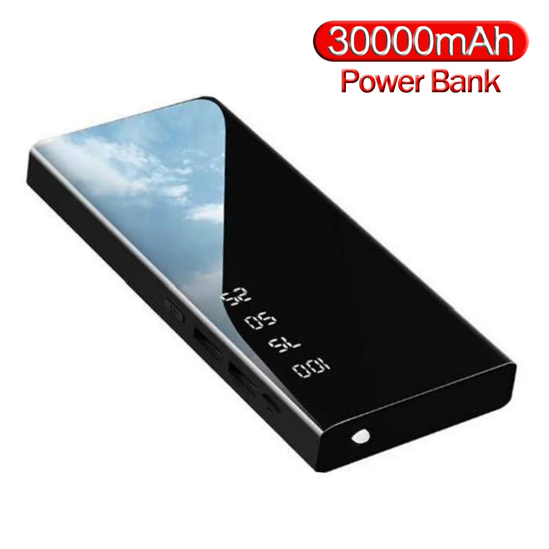 Внешний аккумулятор 30000 мАч портативное зеркальное зарядное устройство Ультра
