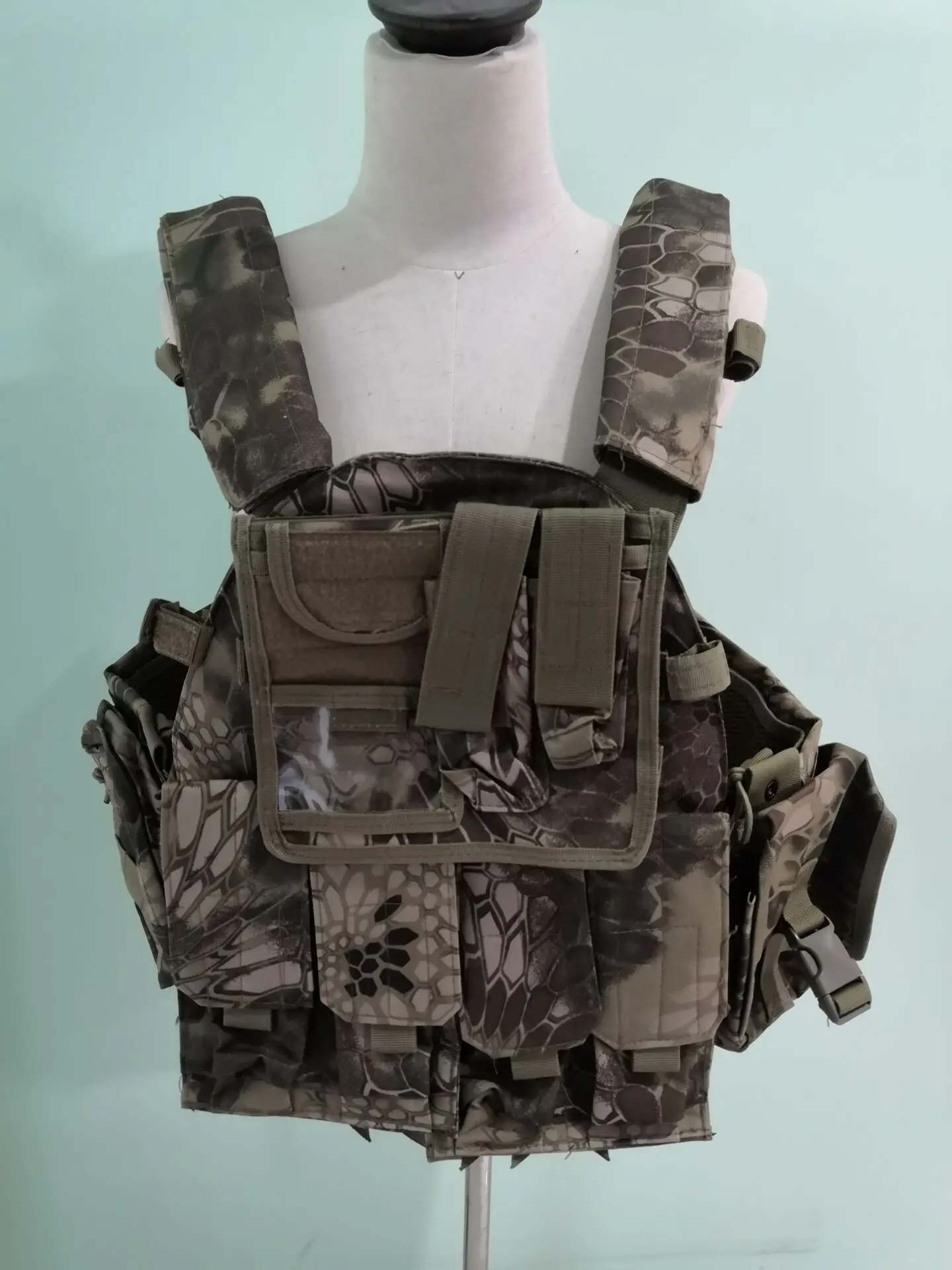

Camouflage Tactical Vest Army Fan Field CS Training Military Equipment Combat Vest Nylon Wear-resisting Tactical Gear Waistcoat