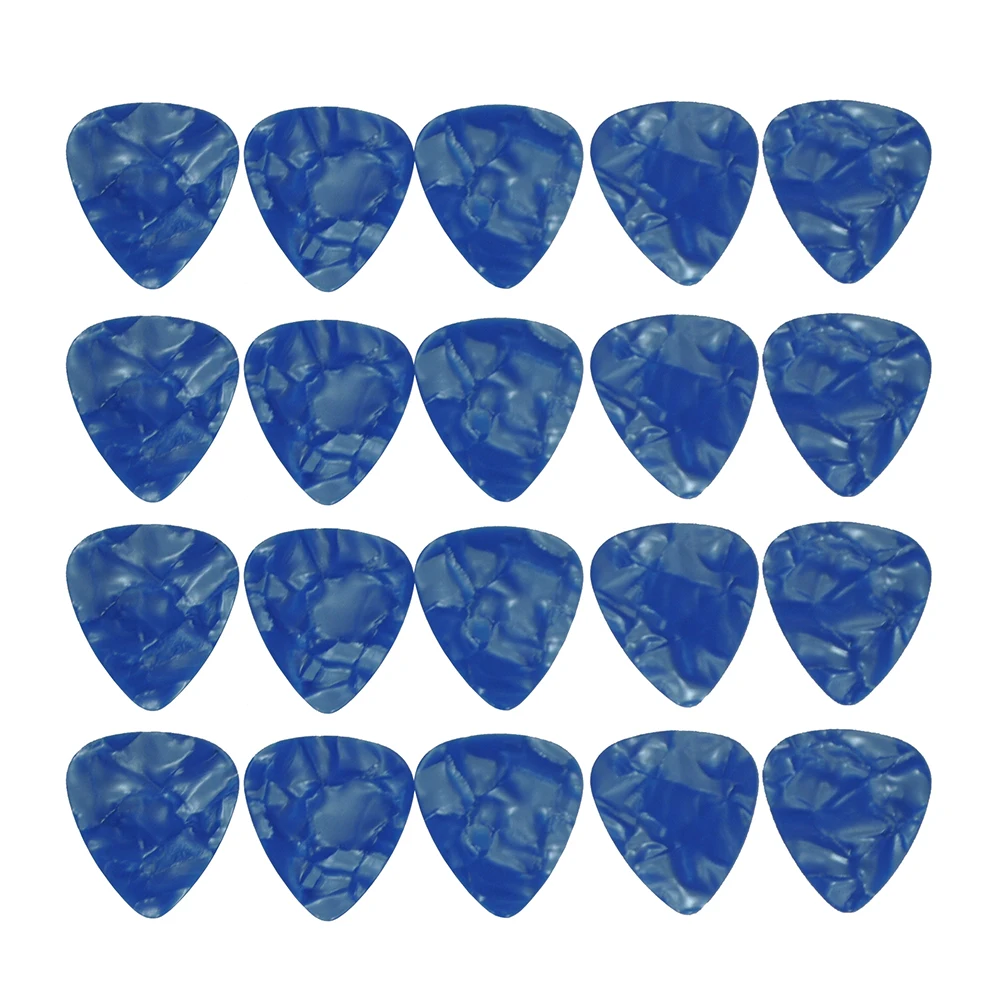 

100pcs/lot Sky Blue Pearl Celluloid Guitar Picks Standard Plectra Multi Thickness