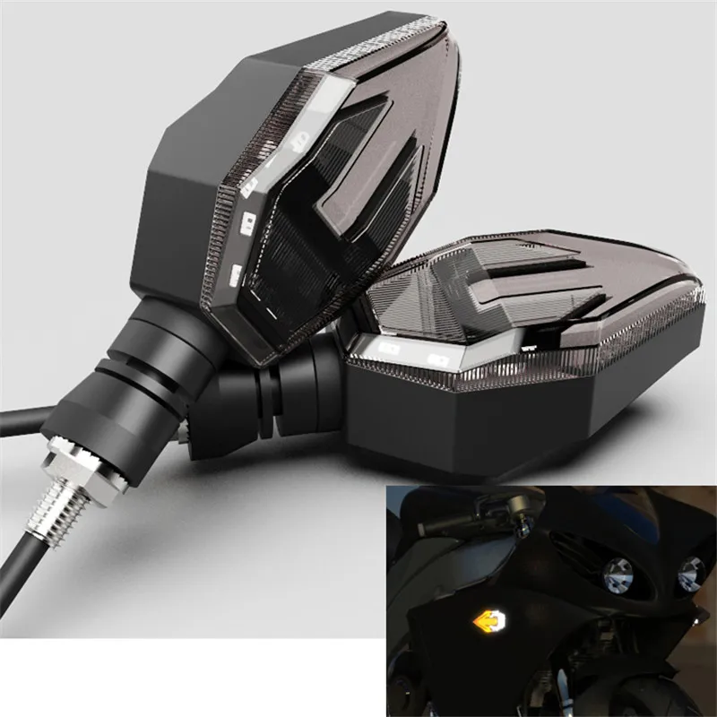 colorful motion arrows blinker light moto turn signals for harley softail sportster prince cruise indicator motorcycle flashing |