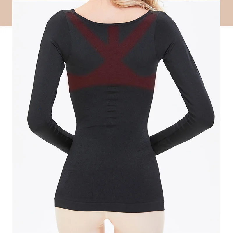 Новинка 2019 Женский корсет для коррекции фигуры с длинными рукавами