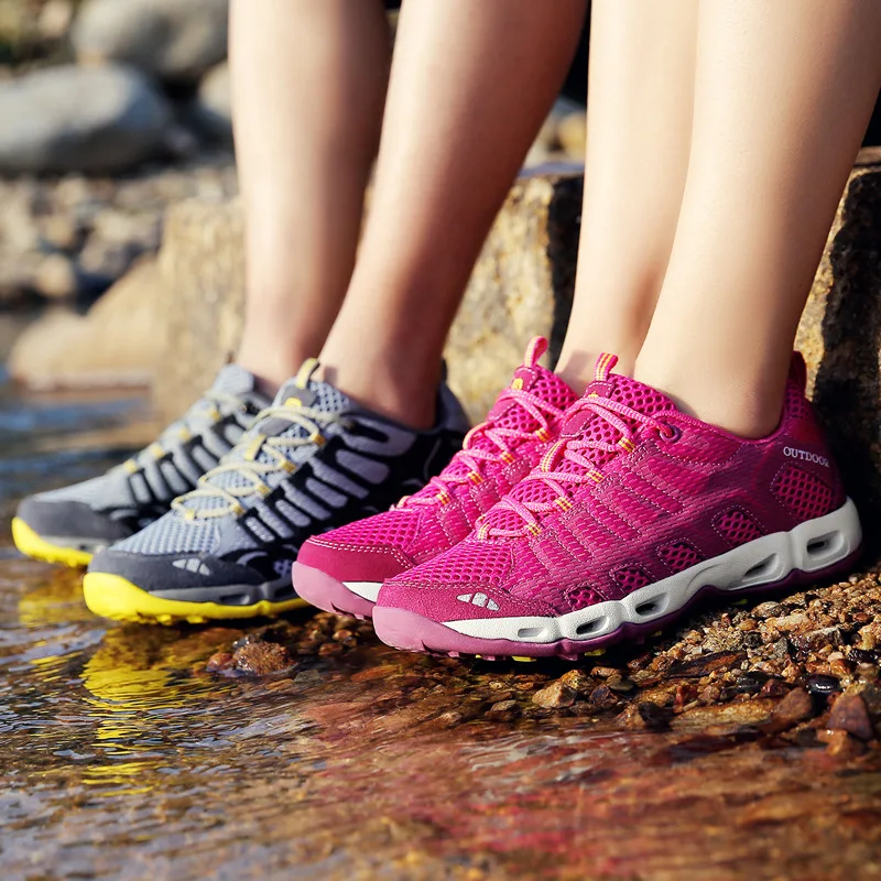 

Large Size Shoes Spring and Summer Men's and Women's Outdoor Sneakers Hiking Shoes Mountain Climbing and Wading Mesh Lovers