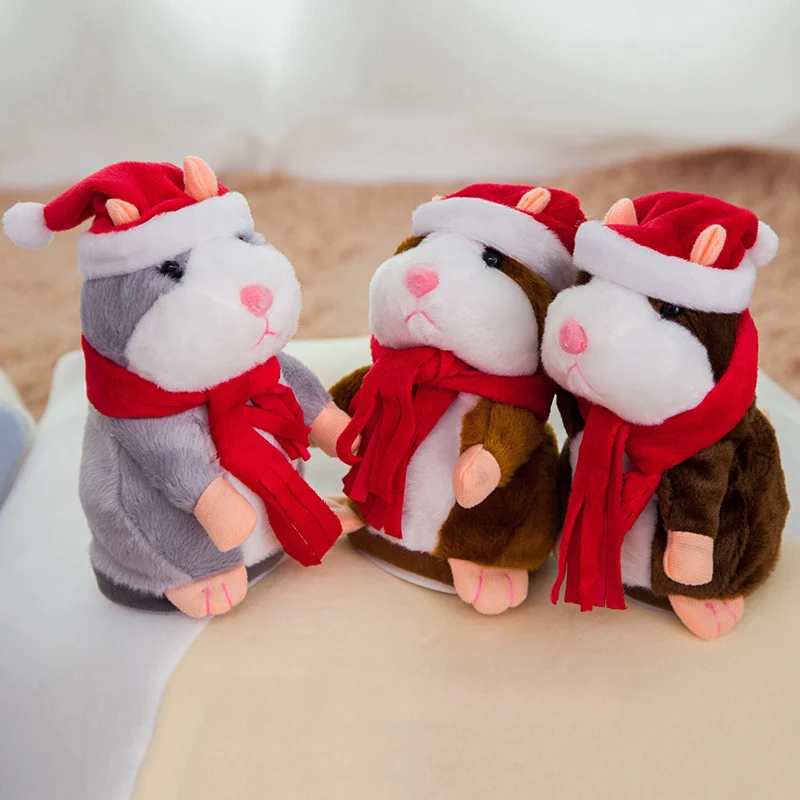 Говорящая Pet Хомяк электронная плюшевая игрушка милая звуковая запись