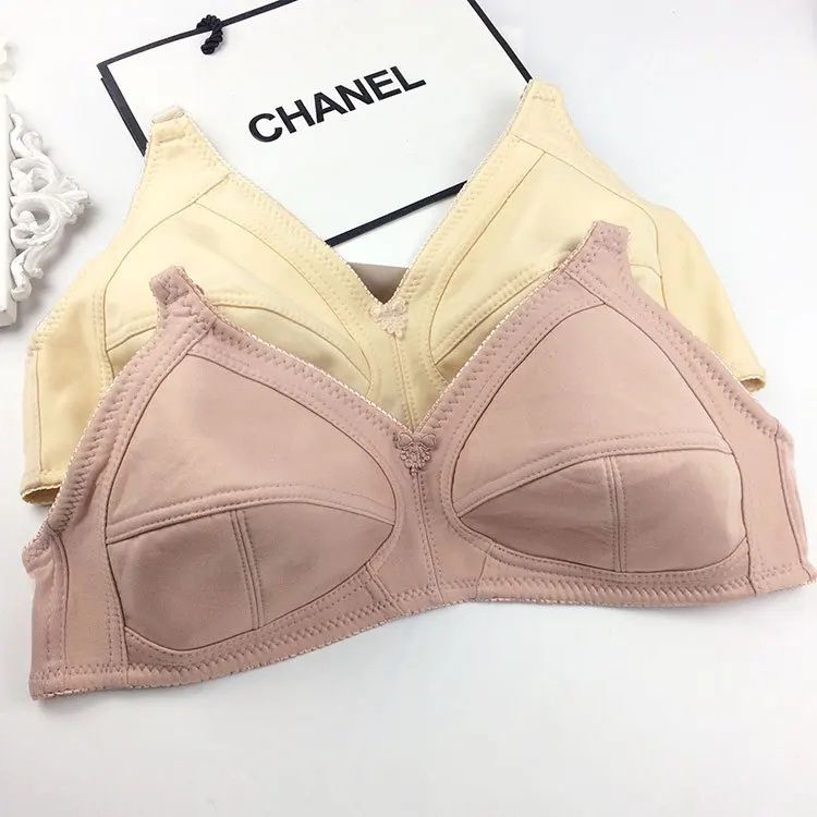 

Large size bra paragraph no rims middle-aged and old thin cotton underwear large size bra new lingerie