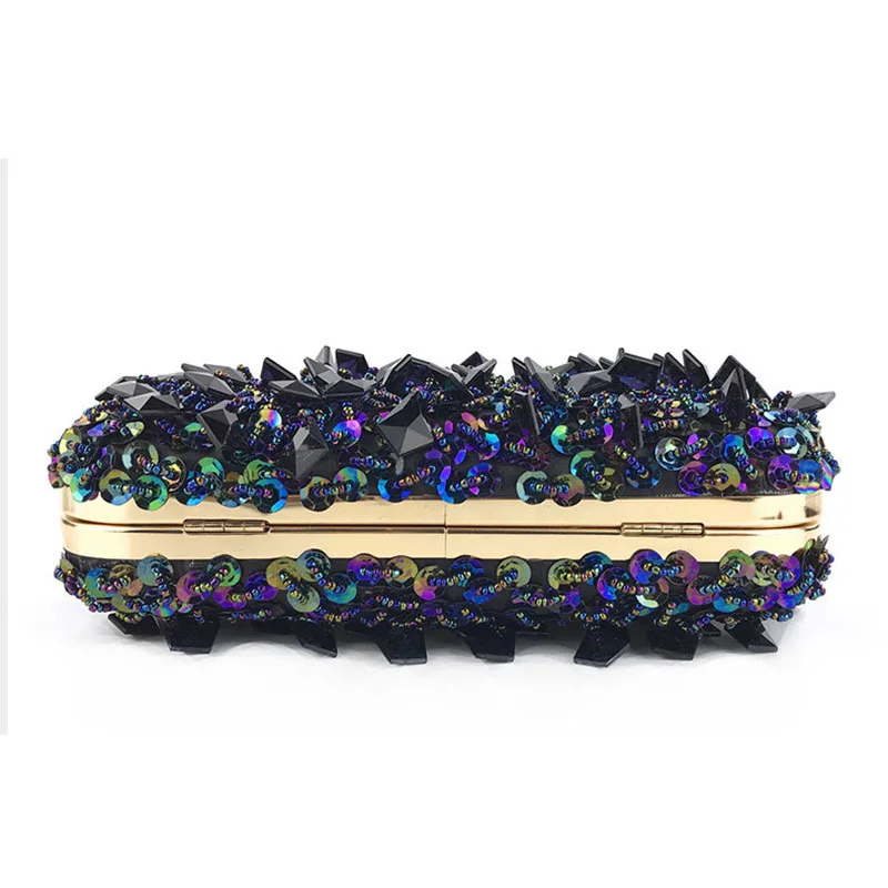 

Women Evening Bags Crystal Beaded Rhinestone Purse Wedding Party Handbag New