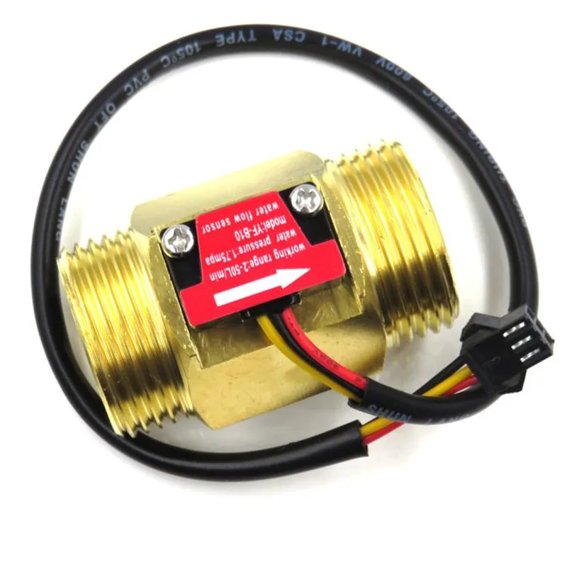 

Water Flow Sensor Hall Sensor Switch Flow Meter Water Flow Sensor DN25 Brass Water Meter Industrial Flowmeter1 Inch DC 5-15V
