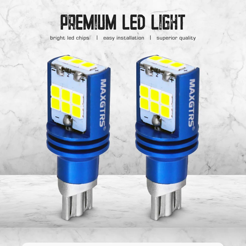 2x T15 W16W светодиодный Wedge Bulb, светодиодный потолочный светильник Canbus 921 912 1000LM автомобилей обратный сигнал поворота светильник 6000K 12V