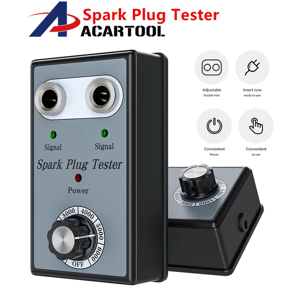 Тестер зажигания автомобиля диагностический прибор с двумя отверстиями для