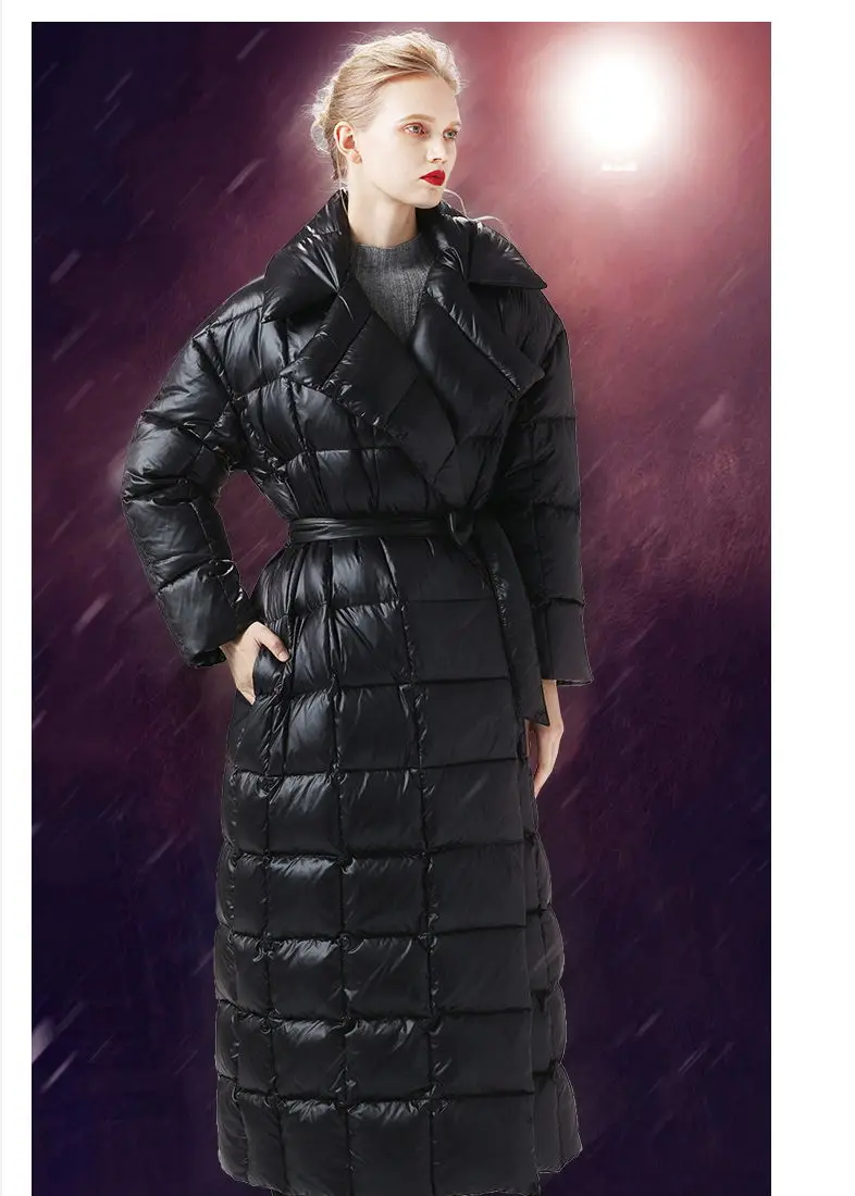 Winter Clothing Female 2019 New Women's Down Jacket 90 White Duck Warmth slim waist long down jacket female black | Женская одежда