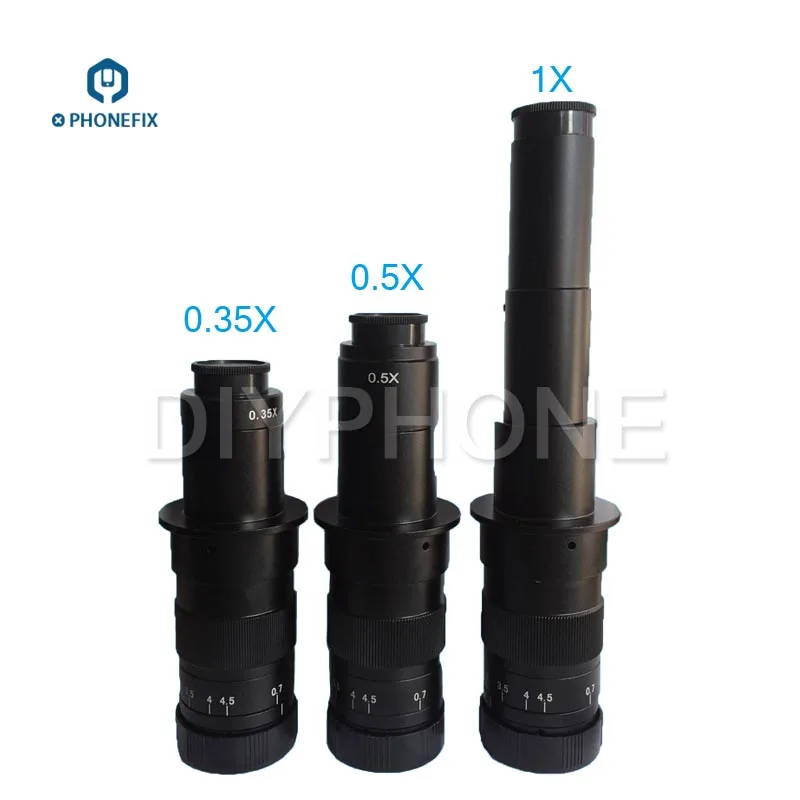 

0.7X-4.5X Adjustable Magnification Zoom C-mount Lens Adapter 1.0X 0.5X 0.35X for Industry Microscope Camera Eyepiece Magnifier