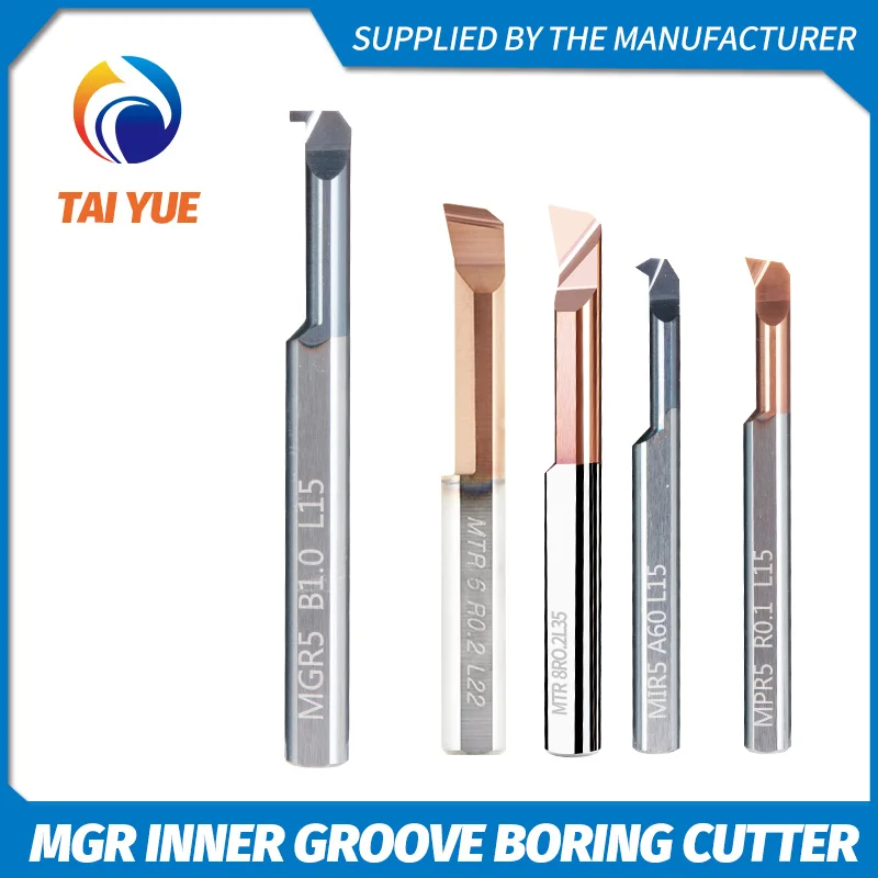 

Mgr small bore internal cutting and boring cutter, inner groove tungsten steel alloy 60 ° coating small hole grooving cutter