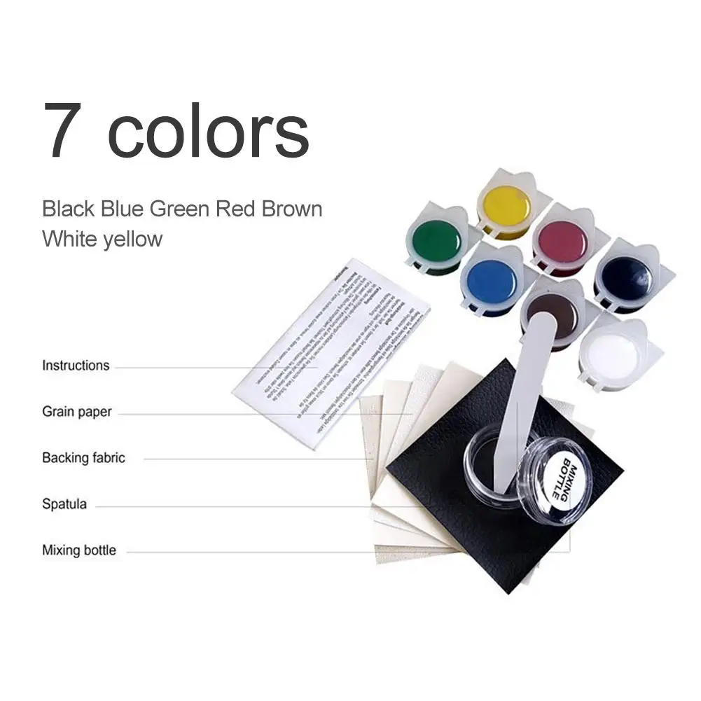 

7 Colors Leather Repair Gel Car Seat Home Leather Complementary Repair Color Repair Refurbishing Cream Paste Leather Cleaner X4P