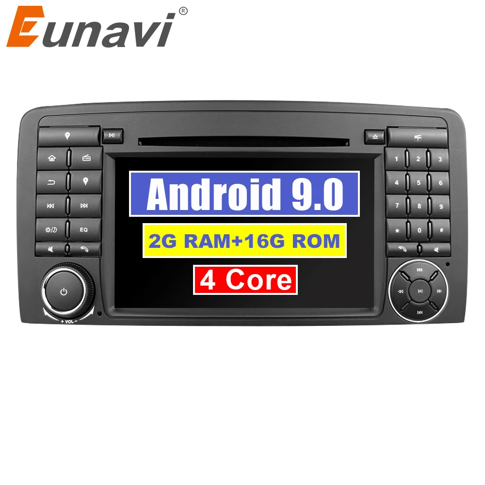 Eunavi 7 'ƈ din автомобильное радио gps android 9 0 dvd плеер стерео для Benz R Class W251 W280 W300 W320 W350