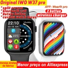 Оригинальные Смарт-часы IWO W37 pro с двумя кнопками, серия 7 BT, вызов, Раздельный экран, блокировка паролем, Смарт-часы для мужчин, беспроводное зарядное устройство PK W46