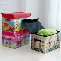folding storage box foldable bins toys organizer with lids and handl storage basket laundry basket