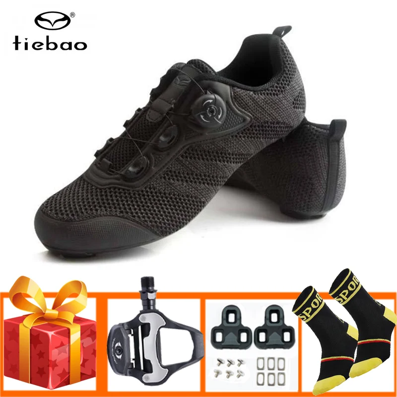 Мужские велосипедные кроссовки Tiebao дышащие с самоблокирующейся подошвой | Спорт