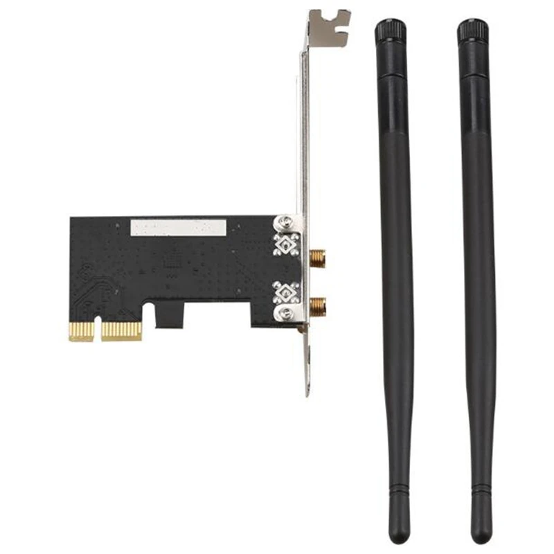 

Dual Band PCI-E WiFi Wireless Card Adapter 2.4GHz 300Mbps Wi-Fi Converter Card for Windows Server XP/7/8/8.1/10