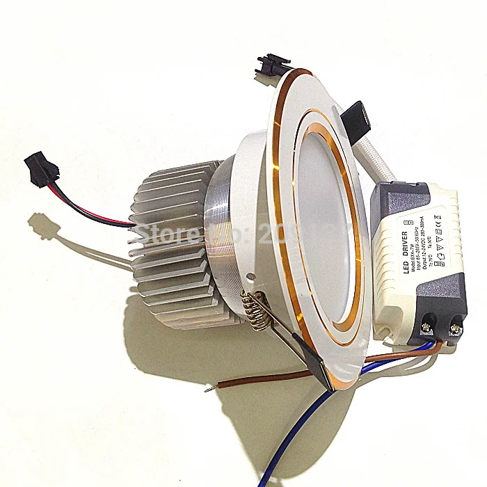 

10pcs/lot 7W Led Dimmable Downlights 120 Beam Angle Led Fixture Spot Light Led Recessed Lighting AC110-240V + Transformers