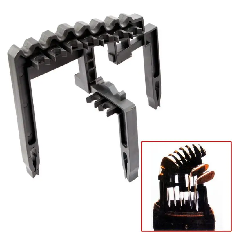 

Golf 9 Iron Club ABS Shafts Holder Stacker Fits Any Size of Bags Organizer Golf Accessories Heads Black of Bags Golf Holder