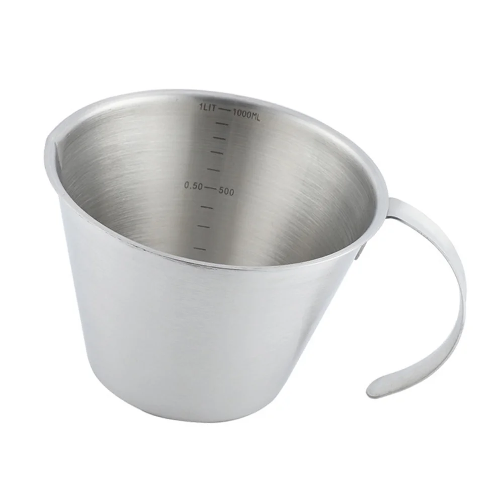 

1pc Stainless Steel Measuring Cup Useful Measuring Cup Thicken Coffee Cup