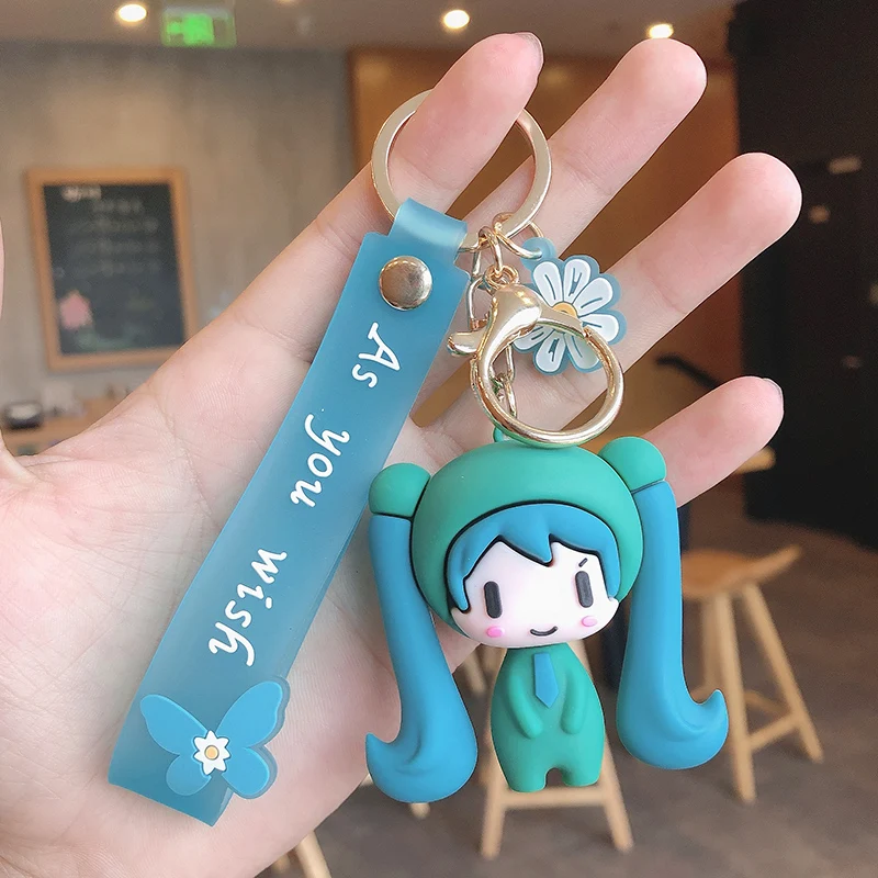 

Japanese cartoon girl cute keychain pendant exquisite schoolbag pendant doll key chain lovers car accessories for girlfriend