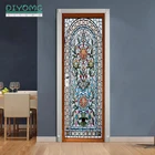 Самоклеящиеся 3D-наклейки на дверь для гостиной, спальни, водонепроницаемые Декоративные наклейки для двери, для ремонта дома