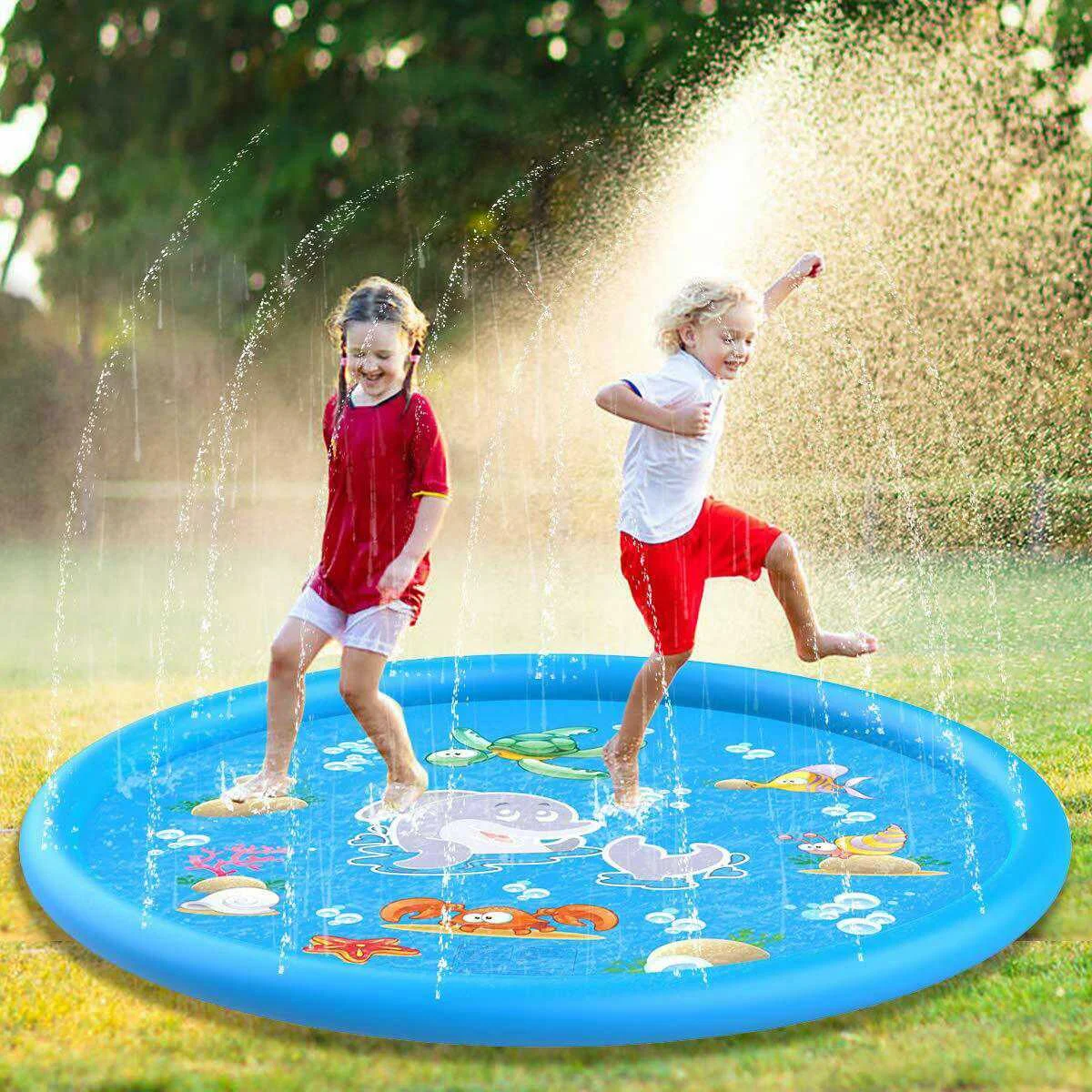 

170cm Inflatable Spray Water animal inflatable water jet children sprinkler play mat carpet games beach cushion toys