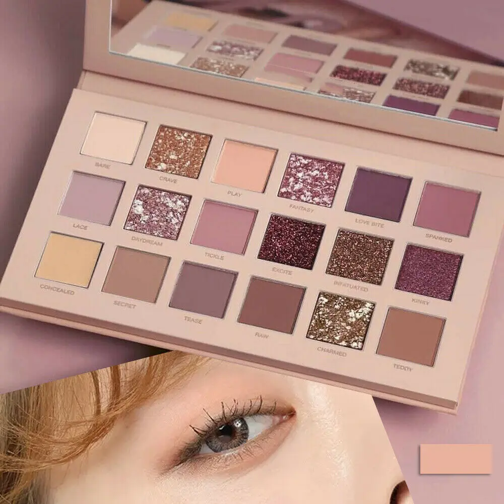 Палитра теней для век 18 цветов мерцающие блестящие тени пудра палитра