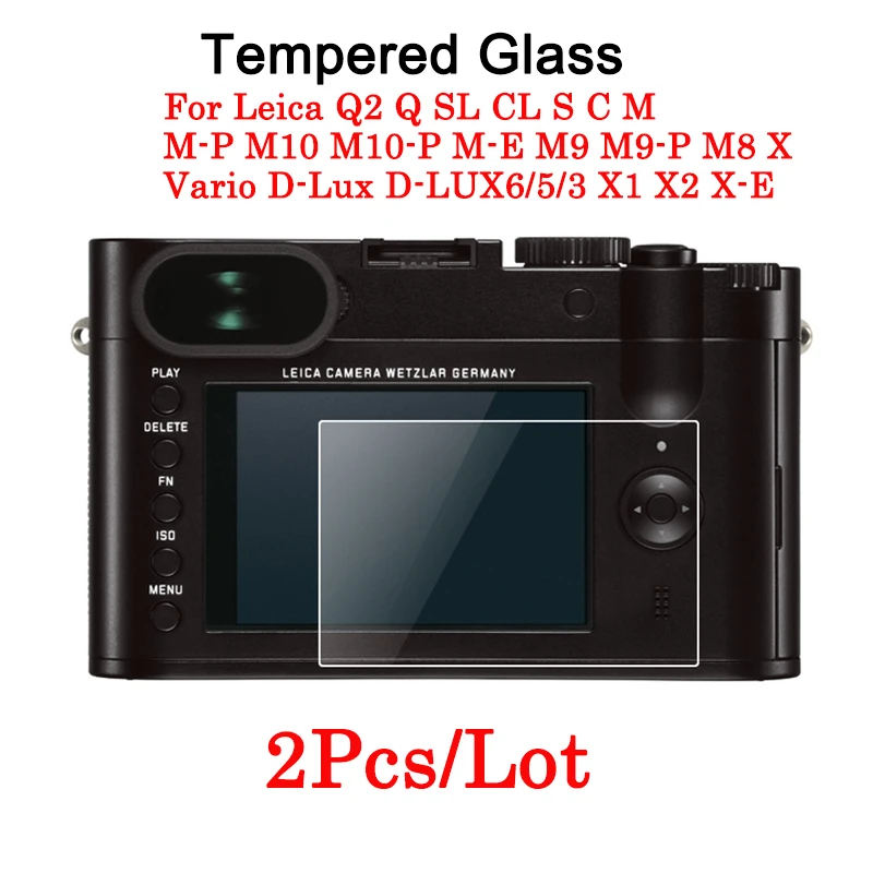 

2Pcs For Leica Q2 Q SL CL S C M M-P M10 M10-P M-E M9 M9-P M8 X Vario D-Lux D-LUX6/5/3 X1 X2 X-E Screen Protector Tempered Glass