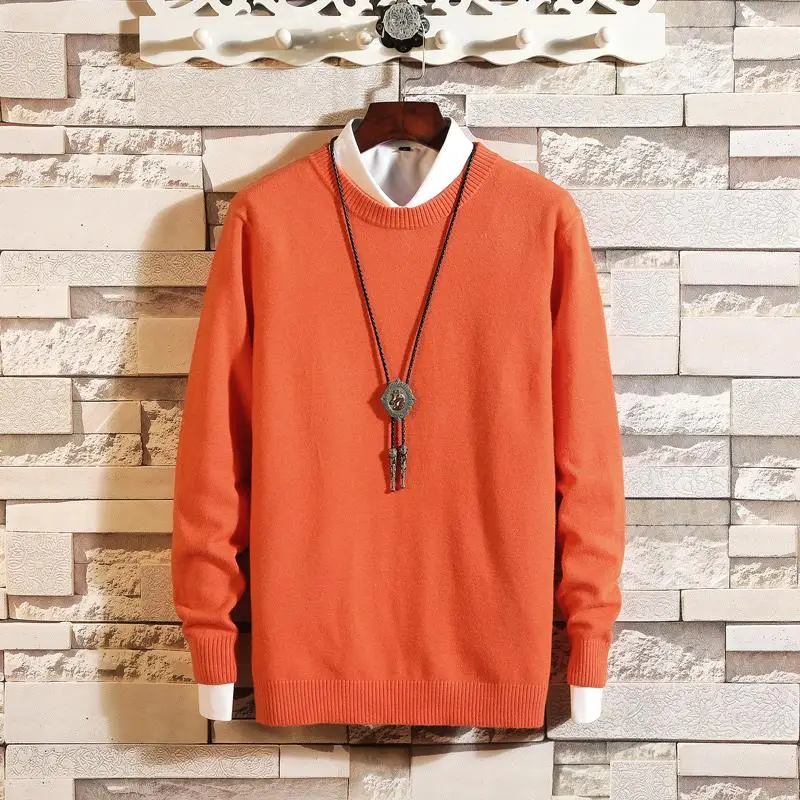 Orange 18 цветов кашемировые свитера мужские пуловеры осенне-зимняя одежда hombre pull homme hiver man свитера trui heren roupas мужской свитер - Цвет: Orange